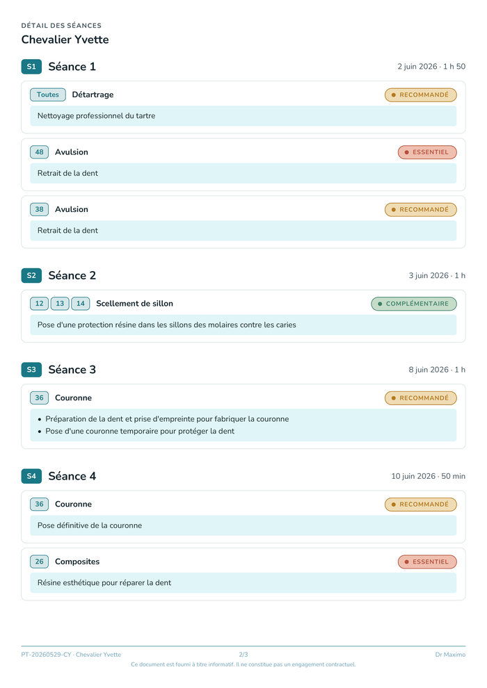 Document patient — page 2